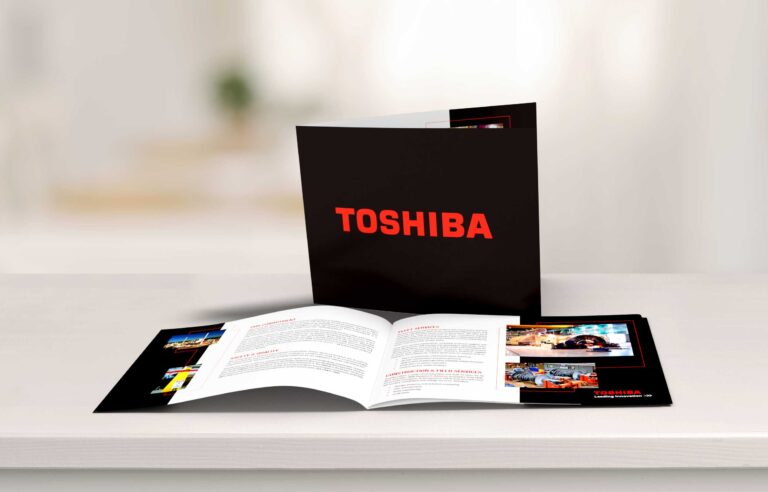 NAVEO partnered with Toshiba who used our print design services to create a brochure.