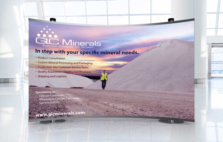 custom graphic trade show backdrop for GLC